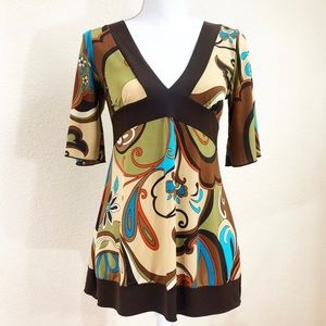 WISSE Artsy Empire Waist Blouse